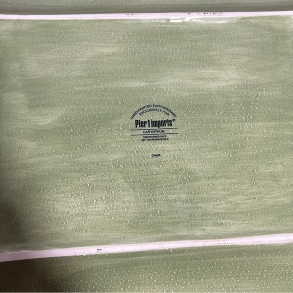 Retired Pier One Imports Carynthum Rectangular Serving platter and Cookie Jar - Picture 5 of 6
